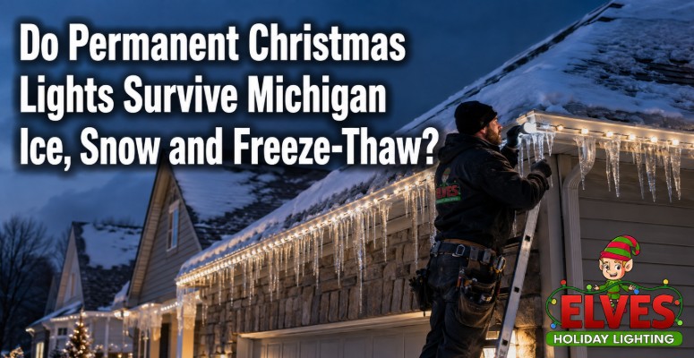Do Permanent Christmas Lights Survive Michigan Ice, Snow and Freeze-Thaw?
