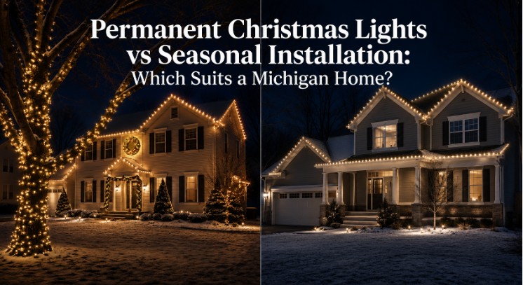 Permanent Christmas Lights vs Seasonal Installation: Which Suits a Michigan Home?